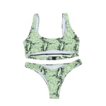 Summer Women High Waisted Serpentine Print Bikini Sets Padded Swimsuit Push1935