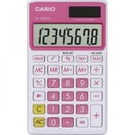 Casio Sl300Vcpksih Solar Wallet Calculator With 8-Digit Display - Pink