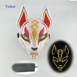 Anime Expro Decor Japanilainen Fox Mask Neon Led Light Cosplay Mask Halloween Party Rave Led Mask Tanssi DJ Palkkapäiväasu Rekvisiitta