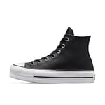 Converse Femme Chuck Taylor CTAS Lift Clean Hi Sneakers Basses, Noir/Blanc, Numeric_41 EU