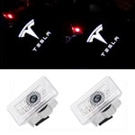 Car Door LED Logo Projector puddle lights Välkomstljus Ghost Shadow för Tesla Model 3 Model S Model Y Model X Tillbehör 2 pack