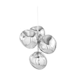 Tom Dixon Melt Chandelier mini takkrona LED 63,4 cm Silver