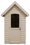 Forest Garden Overlap Retreat Shed - 6x4ft, Cream, Installed Cream