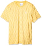 Adidas Men MONO AOP TEE T-shirt - Core S10/Easy Yellow, X-Large