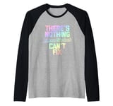 There's Nothing Intense Workouts Can't Fix" Fitness Workout Raglan Baseball Tee