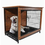 Maxxpet - Cage pour chien en bois 98x65x68 cm - Caisse pour chien - Cage pour chien pour la maison - Niche pour chien - Marron