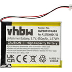 vhbw 1x Batterie remplacement pour Samsung A157336004752 pour lecteur de musique MP3 (450mAh, 3,7V, Li-polymère)