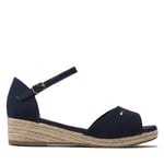 Espadrillos Tommy Hilfiger Rope Wedge Sandal T3A7-32185-0048 M Mörkblå