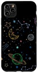 iPhone 11 Pro Max Night Sky - Phases Moon - Dreamy Moon - Cool Moon and Stars Case