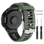 ISABAKE Watch Strap for Garmin Forerunner 735XT 235 235Lite 230 220 620 630, Soft Silicone Replacement Band for Approach S20 S5 S6 Watch Accessory (ArmyGreen)