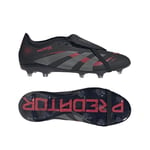 adidas Predator Pro Fold-over Tongue FG Stealth Victory - Svart/Grå/Lucid Red - Gräs (FG), storlek 44⅔