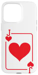 Coque pour iPhone 15 Pro Max Jeu de cartes Jack of Hearts - Costume d'Halloween - Rouge