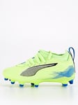 Puma Junior Ultra 5 Match Firm Ground Football Boots-Blue, Blue, Size 10