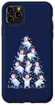 Coque pour iPhone 11 Pro Max Ours polaire Arbre de Noël Drôle Ours de glace Vacances