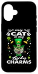 Coque pour iPhone 16 My Cat Is My Lucky Charm Kitten St Patricks Day Cats Lovers