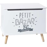 Coffre enfant blanc bois blanc 58x38cm Atmosphera Créateur D'intérieur