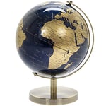 Lesser & Pavey – Globe terrestre Rotatif Vintage doré et Bleu avec Support en métal pour Votre Bureau, 19 cm - LP44776