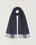 Piacenza Cashmere Cashmere/Silk Houndstooth Scarf Dark Blue