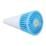 ((Blue)Mini Handheld Fan Cone Shaped Table Top Hanging Neck Cooling Fan Port