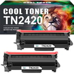 Cool Toner TN2420 Cartouche de Toner Compatible pour Brother DCP-L2530DW MFC-L2710DW HL-L2350DW DCP-L2510D HL-L2375DW MFC-L2730DW MFC-L2750DW HL-L2310D TN-2420 TN2410 TN-2410 (Noir, 2-Pack)