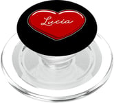 Hand Drawn Heart Lucia - First Name Hearts I Love Lucia PopSockets PopGrip for MagSafe