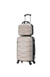 CELIMS - Set Valise Cabine avec Vanity/Trousse de Toilette | Bagages Cabine | Valise Cabine 55x40x20 cm | Valise avec Vanity | Champagne