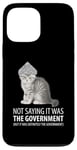 iPhone 13 Pro Max Conspiracy Cat in Tin Foil Hat Government Case