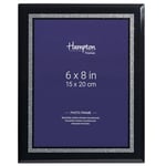 Hampton Frames RITZY 6x8 (15x20cm) Gloss Black Photo Frame Glass RIT68BLK