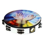 Remo TA-9210-00-21 Praise Tambourine Sharing Hands , 10"