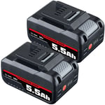 Pdstation - Lot de 2 batteries de rechange pour Einhell X-Change 18V 5500 mAh pour batterie Power X-ChangeH compatible avec toutes les batteries