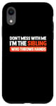 iPhone XR Funny Brothers Graphic Tees Gag Shirts for Siblings Adults Case