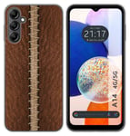 Coque Silicone pour Samsung Galaxy A14 4G/5G Design Cuir 01 Dessins