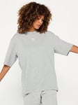 adidas Originals Womens Essentials Boyfriend Tee - Grey, Grey, Size M, Women