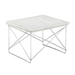 Vitra - LTR Marble Base Chromed - Småbord & sidobord - Charles & Ray Eames - Silver,Vit - Metall/Sten