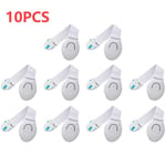 Serrure d'armoire de sécurité blanche pour enfants,protection de sécurité pour bébé vert,serrure d'armoire en plastique,serrure de porte de protection,1-15 pièces - Type 10Pcs