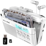 Walkman Cassette Player K7 + Lecteur Cassette Audio + Convertisseur Cassette Audio En Mp3 + Microphone Et Haut-Parleur Intégrés + Batterie Rechargeable + Ecouteurs + Carte Sd 16Gb