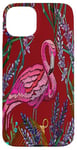 Coque pour iPhone 15 Plus Protective Phone Case with flamingo cage flower design