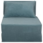 Miliboo - Chauffeuse 1 place convertible en tissu effet velours bleu victor