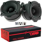 2 PRO-TW120B Super Bullet Tweeter Noirs Aluminium 120 Watts rms et 240 Watts Max avec 7,90 cm de diamètre sensibilité 103 DB 4 ohms,par Paire + 2 condensateur et 3 Stickers Cadeau