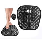 HJK Foldable EMS Electric Foot Massager, Portable Electric Massage Cushion with Remote Control 6 Patterns 10 Intensity Levels, for Relieves Pain in Plantar