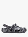 Crocs Kids' Classic Camouflage Print Clogs, Black/Grey