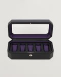 WOLF Windsor 5 Piece Watch Box Black Purple