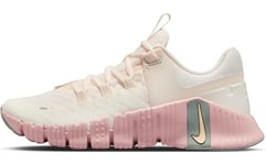 Nike Femme W Free Metcon 5 Womens Training Shoe, Pale Ivory/Ice Peach-Light Silver, 44.5 EU