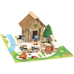 JEUJURA-8227-MAISON du MUSHER-50 Pieces Chiens Jeu de Construction en Bois, 8227, Maison du Musher