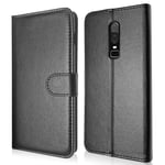 Sdtek Pu Leather Wallet Flip Cover Case For Oneplus 6 (black)