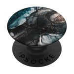 PopSockets Naturel-Marbre Fantôme Vert Noir PopSockets PopGrip - Support et Grip pour Smartphone/Tablette avec un Top Interchangeable