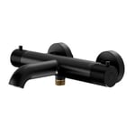 Mitigeur bain/douche thermostatique, noir mat, GoodHome Owens