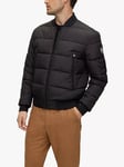 BOSS Corbett Quilted Bomber Jacket, Black