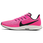Nike Homme Air Zoom Pegasus 36 Chaussures de Running Compétition, Pink Blast/Black/Vast Grey, 46 EU