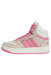 adidas Mixte Enfant Hoops Mid 3.0 Shoes Kids, Wonder Beige/Pink Fusion/Off White, 38